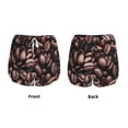 thumbnail image 6 of Uemuo Coffee Bean Pattern Women's Athletic Shorts High Waisted Running Shorts with Liner Pockets Gym Elastic Workout Shorts-Medium, 6 of 9