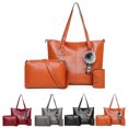 thumbnail image 2 of 3PCS Women Tote Bag Set Minimalist Top Handle Bag Shoulder Purse with Key Case, 2 of 10