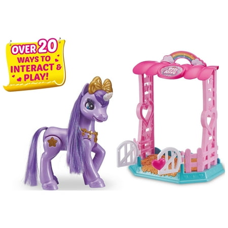 Pets Alive My Magical Unicorn in Stable Battery (Purple Unicorn)