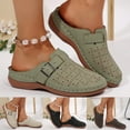 thumbnail image 4 of Clog Mule Sandals for Women 2025 Comfortable Close Toe Arch Support Wedge Low Heel Orthopedic Slip on Sandals, 4 of 7