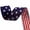 Bow A, variant on Ribbon Bow Patriotic Wreath Decoration, Independence Day Fabric Bow for Door Tree Garland, Red White Blue Star Pattern, Reusable Holiday Decor