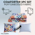 thumbnail image 7 of Urban Shop 3-Piece Textured Multi-Check Comforter Set, Full/Queen, 7 of 7