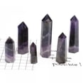 thumbnail image 6 of EOEMY Natural Amethyst Quartz Crystal Obelisk Wand Tower Point Reiki Healing Column-1Pc (Random Pick)-6-7Cm, 6 of 9