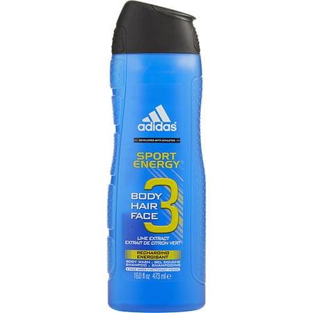 ADIDAS SPORT ENERGY by Adidas - 3 IN 1 FACE AND BODY SHOWER GEL 16 OZ (DEVELOPED WITH ATHLETES) - (Best Energy Bars For Athletes)