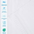 thumbnail image 4 of Superior Venice Ribbed Textured Border Zero Twist 3 Piece Towel Set, White, 4 of 10