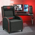 thumbnail image 3 of Gymax Massage Gaming Recliner Chair Leather Single Sofa Home Theater Seat Red, 3 of 10