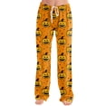 thumbnail image 4 of Trgacdwlo Halloween Pj Pants Women Ghost Graphic Spooky Lounge Pants Women Fall Halloween Pumpkin Ghost Elastic Waist Pj Pants Women, 4 of 6