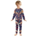thumbnail image 6 of FORMRS Long Sleeve Top and Pants Pajama Set for Niños 2-Piece Sleepwear, Sizes 18M-8Y, Geometric Eagle, 6 of 6