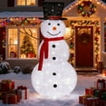 thumbnail image 4 of Zimtown LED Lighted Snowman Christmas Snowman w/ 180 LED Lights,Hat Christmas Outdoor Decoration, 4 of 10