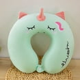 thumbnail image 1 of Bonita almohada para el cuello, almohada de viaje para avión, almohada cervical para el cuello, almohada de espuma viscoelástica con forma de U con dibujos de animales, 1 of 6