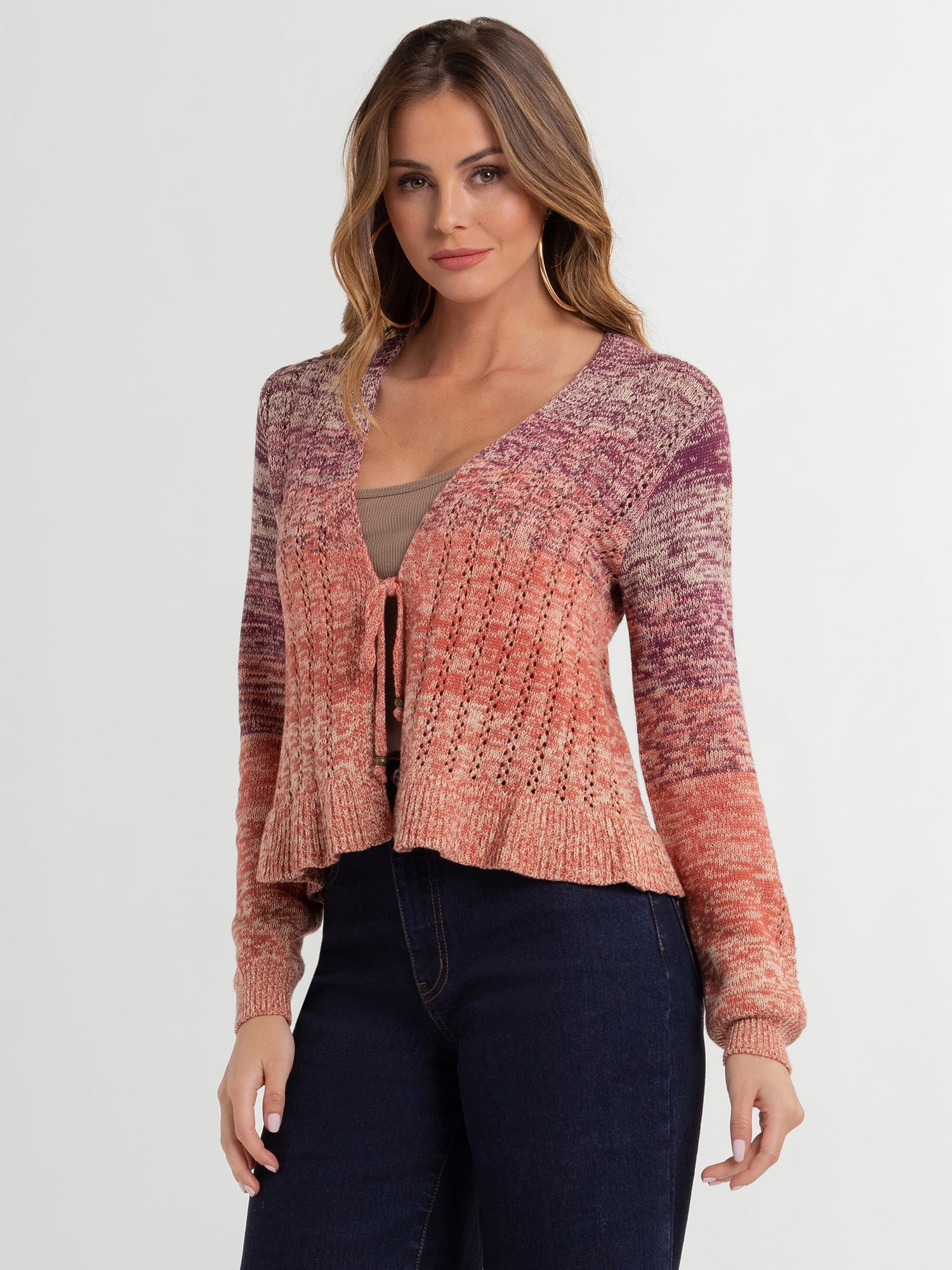 Jessica Simpson Women's Tana Tie Front Cardigan, Sizes XS-XL