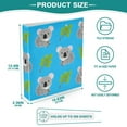 thumbnail image 6 of ALAZA Koala Leaves Hardcover 3 Ring Binder 1.5" Round Rings Interior Pockets Binders Organizer 2 Pack, 6 of 9
