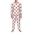 thumbnail image 3 of Salouo Spiders Insects Print Button-Front Long Sleeve Pajama Set for Men, Soft 2Pjs Men's Long Sleeve Sleepwear-Medium, 3 of 7