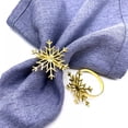 thumbnail image 2 of Christmas Napkin Rings Set of 6, Gold/Silver Xmas Tree Snowflake Elk Napkin Holder Rings for Christmas Wedding Holiday Dinner Table Decoration, 2 of 7