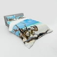 thumbnail image 3 of Ambesonne Landscape Bedding Set 3 Pcs, Seascape Sandy Beach, Twin XL, Turquoise Sky Blue, 3 of 3