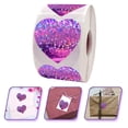 thumbnail image 4 of KAKOWELY 1 rollo de pegatinas de sellado, etiquetas para hornear, pegatinas para álbumes de recortes, etiquetas de papel con forma de corazón, 4 of 4