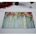 thumbnail image 2 of PKQWTM flowers wave Kitchen Dining Table Mats Placemats Size 12x18 Inches, Set of 2 Pieces, 2 of 2