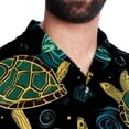 thumbnail image 5 of Turtle Seamless Men's Hawaiian Short Sleeve Printed Button Down Poplin Casual Summer Beach Shirt, Unisex, 5 of 6