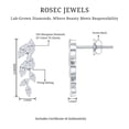 thumbnail image 6 of Rosec Jewels Lab Created Diamond Leaf Earrings (Ef-Vs Quality) - Small Dangle Earrings Screw Back - Anniversary Gift, 925 Sterling Silver, 6 of 7