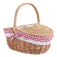 thumbnail image 1 of Tapa, asa y revestimientos para divertirse al aire libre: perfectos para picnics, fiestas y barbacoas Cesta de picnic de mimbre tradicional, 1 of 7