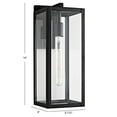 thumbnail image 4 of SAFAVIEH Welson LED Black Iron Outdoor Wall Sconce with Clear Glass Shade, 4 of 7
