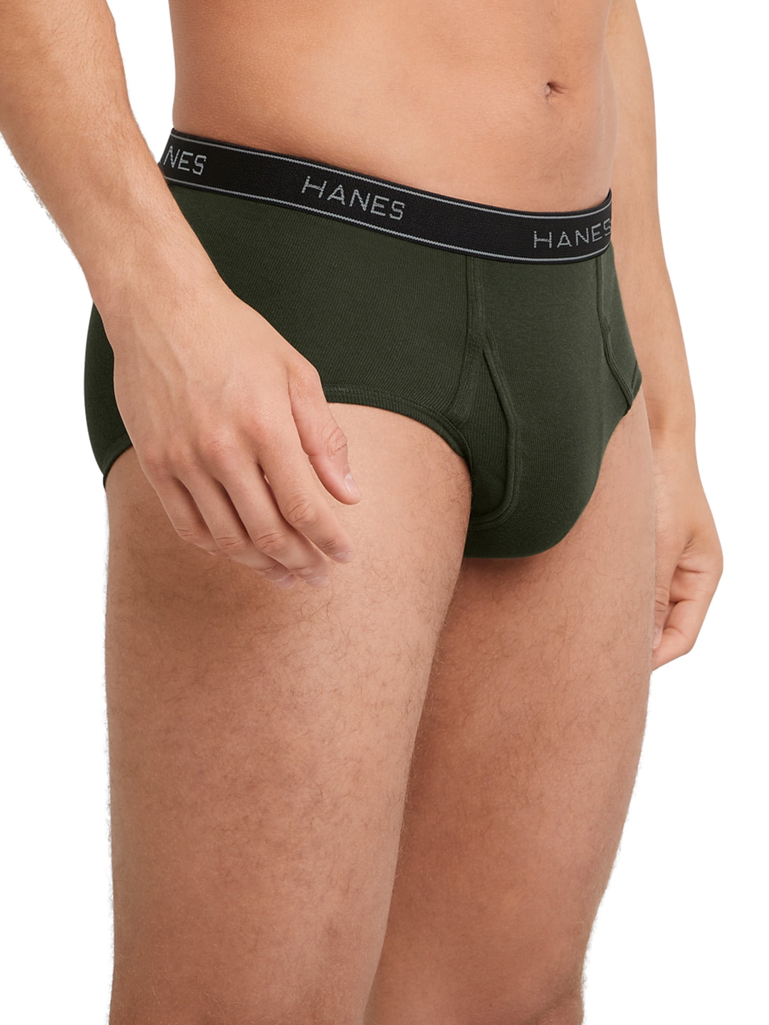 Hanes Men's 3-Pack Mid-Rise Exposed Waistband Briefs - Multi - S :  : Fashion