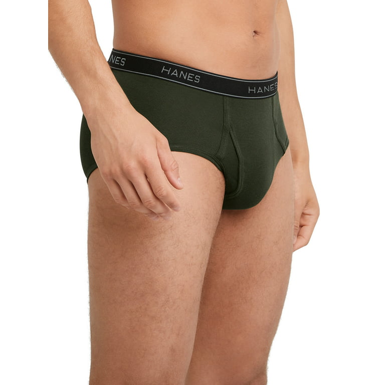 Hanes Men's Underwear Briefs Pack, Mid-Rise Cotton Moisture-Wicking  Underwear Briefs, 6-Pack