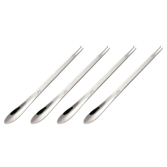 DRAFIDEEP Crab Eating Tools Silver 4Pcs Stainless Steel 7.8X0.7X0.1In