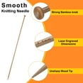 thumbnail image 4 of Uxcell 4.5mm Bamboo Knitting Needle Straight Single Pointed 13.8 Inch Long Wooden Sweater Knitting Needles US Size 7, 4 of 6