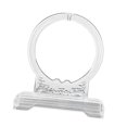 thumbnail image 4 of Expositor de Jade Ware de escritorio, minimalista, portátil, de diseño redondo, para joyas Blanco, 4 of 9