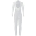 thumbnail image 2 of iEFiEL Girls Juniors Mesh Long Sleeve Shiny Rhinestone Decor Dance Gymnastics Jumpsuit, 2 of 5