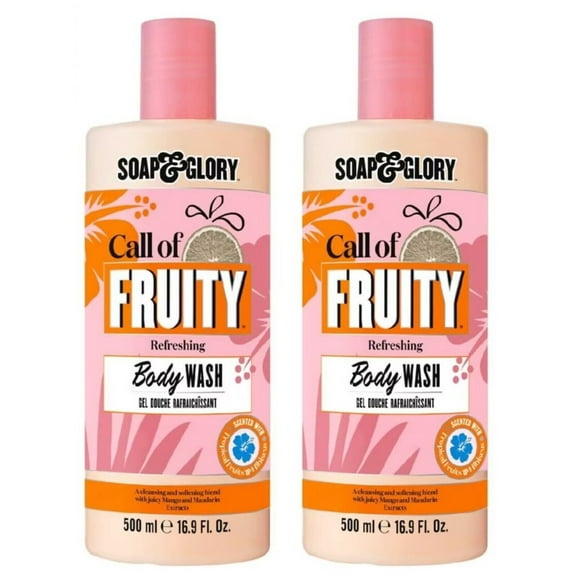 Soap & Glory Call of Fruity BUBBLE IN PARADISE Refreshing Body Wash 16.9 oz 2pk