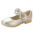 thumbnail image 4 of STRANDCHIC Girls Soft Sole Fancy Shoes, Golden Color, Comfortable and Stylish, 1 Pair, 4 of 6