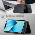 thumbnail image 2 of for iPhone 8 Plus / 7 Plus Wallet Case, Minimalist Luxury PU Leather Magnetic Detachable Credit Card Holder, 2 in 1 Zipper ID Cash Slot, Magnetic Closure Kickstand Folio Flip Slim Cover,Black, 2 of 14