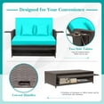 thumbnail image 5 of Gymax Causeuse en Rotin Ensemble Lit de Jour Salon Ottomane de Rangement Tables d'Appoint Ajuster Patio, 5 of 5