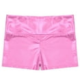 thumbnail image 3 of JanJean Girls Metallic Shiny Sports Shorts Ballet Dance Workout Gymnastic Hot Shorts Bottoms Activewear Pink 8, 3 of 5