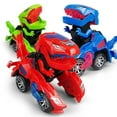 thumbnail image 1 of Kids Transforming Dinosaur LED Car T-Rex Toys With Light Sound Boys Toy Gift, 1 of 3