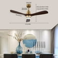 thumbnail image 6 of 48 inch 3 Colors LED Ceiling Fan Light W/ Remote Control Fan Light Timer 40W, 6 of 22
