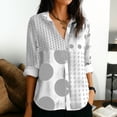 thumbnail image 2 of Utoimkio Women's Long Sleeve Button Down Shirts Casual Striped Dress Shirt Collared Office Work Blouse Tops Size S-XXL, 2 of 5