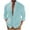 Sky Blue, variant on YYDGH Men's Long Sleeve Cotton Shirt Button up Loose Fit Vintage Shirts Banded Collar Tops Long Sleeve Solid Color Shirt