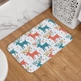 thumbnail image 6 of Crystal Velvet Floor Mat 23.6x15.7in Square Lock Edge Easy Cleaning Using Woven Technique Corrosion Resistant Bottom Drop Plastic Playful Reindeer Pattern, 6 of 6