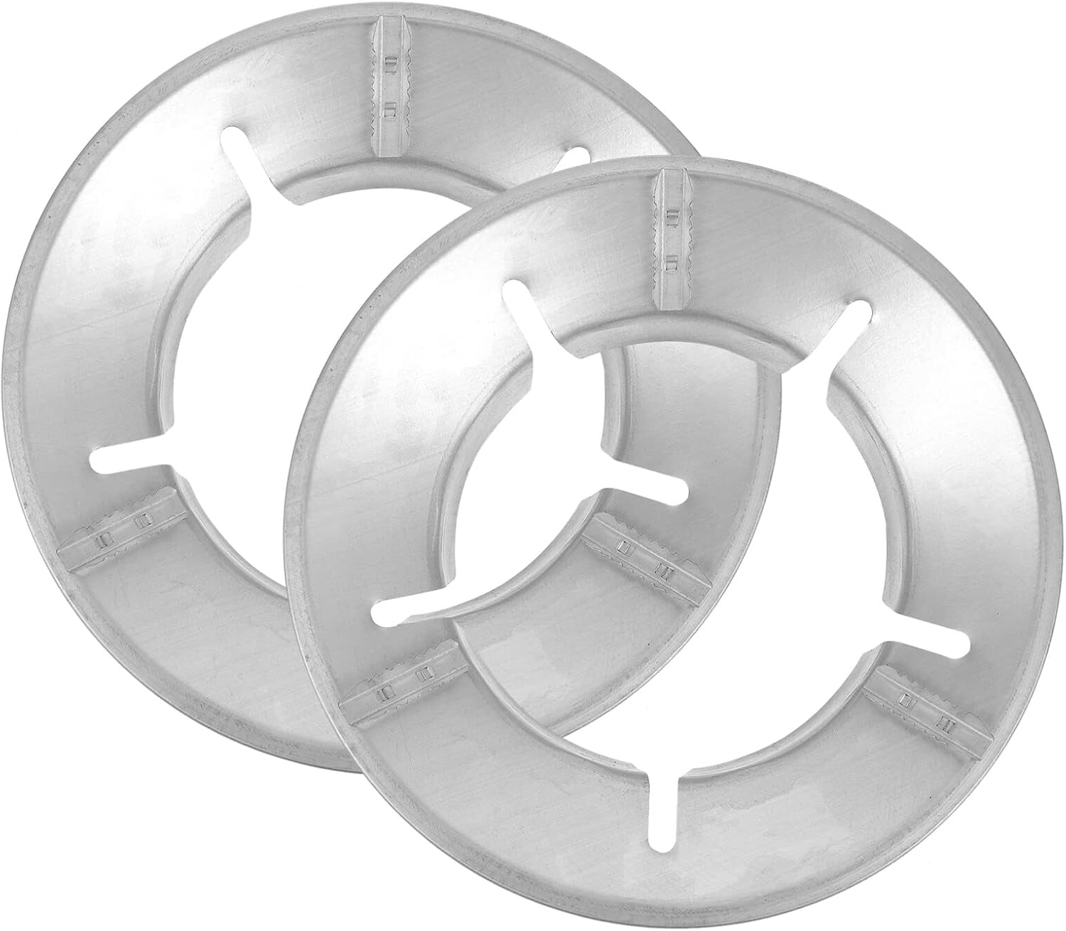 ABCISI Windproof Wok Ring Gas Stove Holder, Cast Iron 5-Opening Nonslip Wok Support for Most Gas Burners, Heat Resistant Wok Stand Flame Stabilizer Splash Guard for Kitchen Cooking,2-Pack,10X2.7 Inch