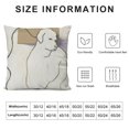 thumbnail image 5 of YINGXI Throw Pillow Cushion Case, Line Art Woman Portrait with Details, Accent Double-Sided Digital Printing,Tan Amber Lavender 18x18in, 5 of 5