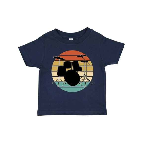 Inktastic Drum Set Retro Drummer Sunset Boys or Girls Toddler T-Shirt