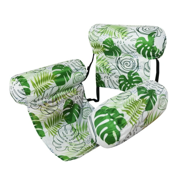 Piscina Inflable Flotación Flotante Silla Tumbona para Diversión (luz Arce) Verde