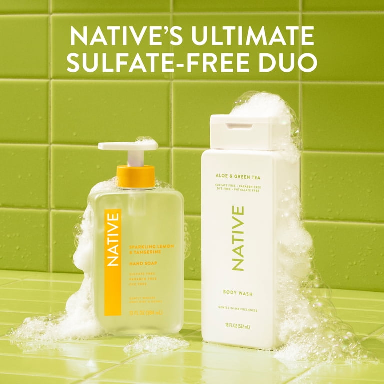 Native Body Wash, Aloe & Green Tea, Sulfate Free, for Women & Men, 18 fl oz