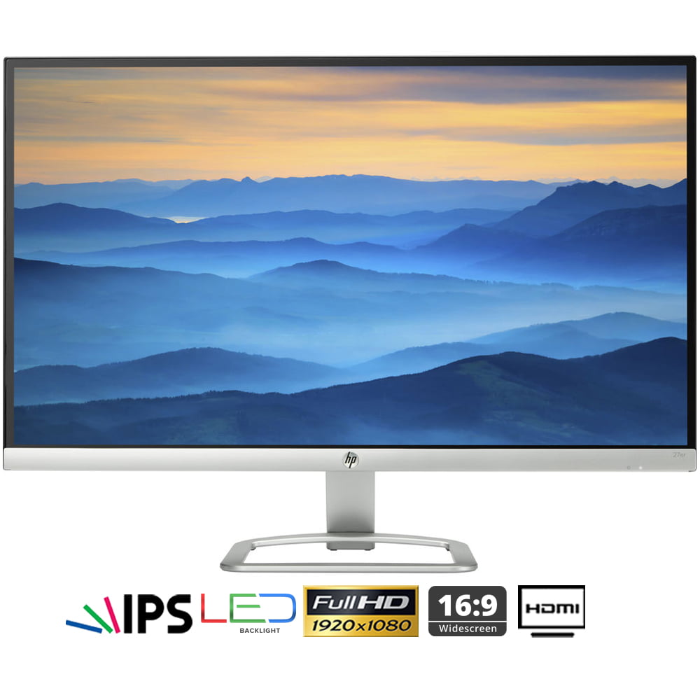 Monitor HP 27ER - 27 - Full HD 1920x1080 - VGA - HDMI - 60 Hz - Plata -  T3M88AA