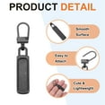 thumbnail image 3 of Zipper Pull Charm 6 Pcs 1-2mm Thickness Detachable Zipper Pull Replacement Handle Repair Kits Tabs Lock for Coats Jackets Pants Luggage Suitcase Purse Fasteners, Black, 3 of 6