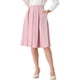 thumbnail image 1 of Falda Midi Plisada de Cintura Alta A Línea para Mujeres INSPIRE CHIC S Rosa, 1 of 6