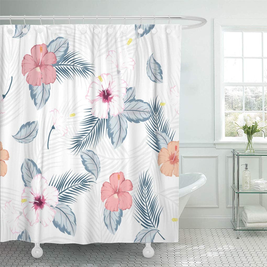 KSADK Beautiful Artistic Bright Tropical with Exotic Forest Colorful Original Floral Shower